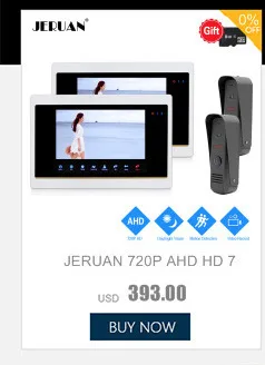 JERUAN 720 P AHD HD обнаружения движения 10 ''видео домофон разблокировки внутренней Системы 2 запись монитор + 2 HD ИК-порт Mini 1.0MP Камера 2V2