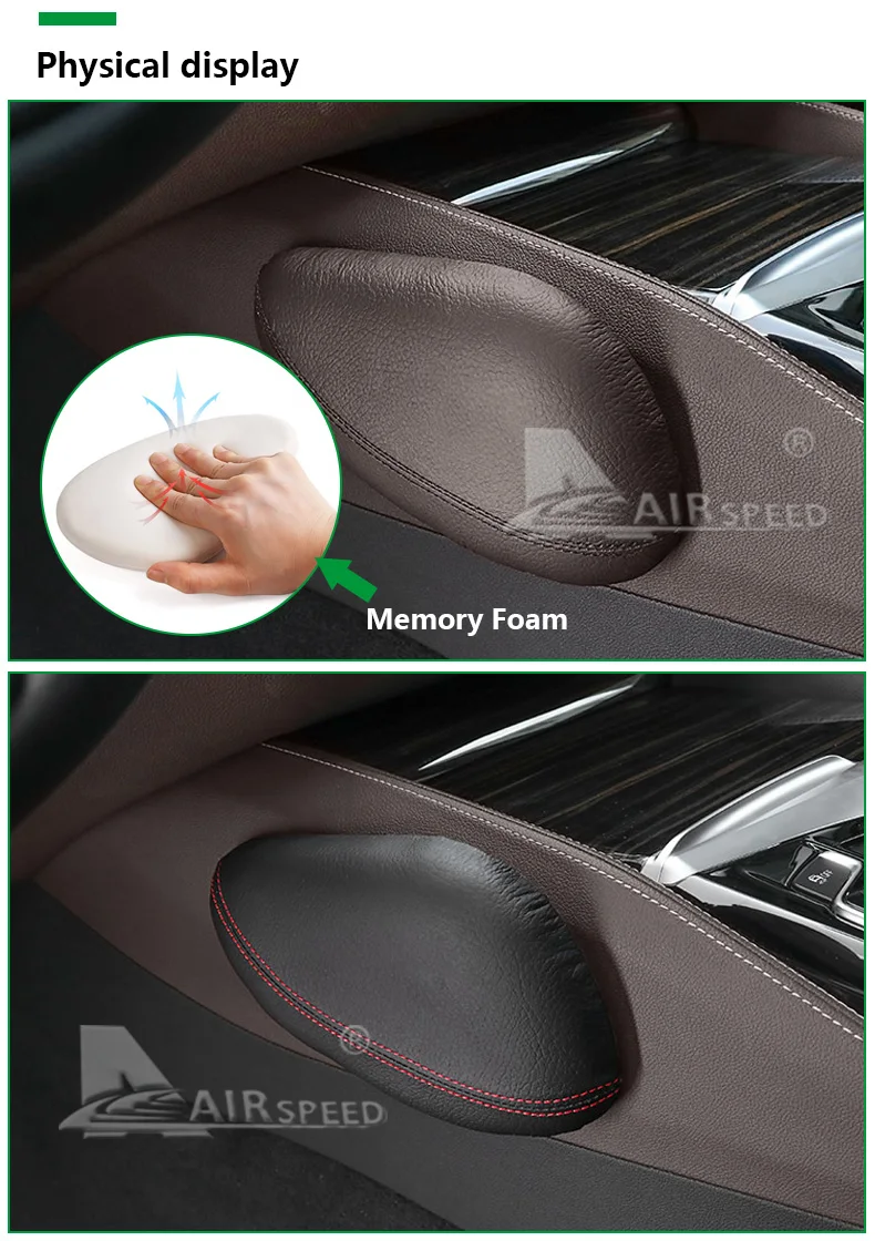 Leather Leg Cushion Knee Pad Thigh Support Pillow Interior Car Accessories for BMW E46 E39 E60 E90 E36 F30 F10 X5 Z4 7 (5)