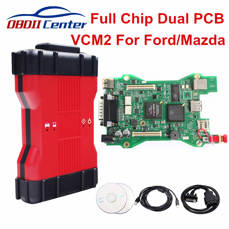 

DHL Free VCM II For Ford/Mazda Diagnostic Scanner VCM 2 VCMII Software V112/V101 Full Chip Dual PCB VCM 2 Interface Plastic Box