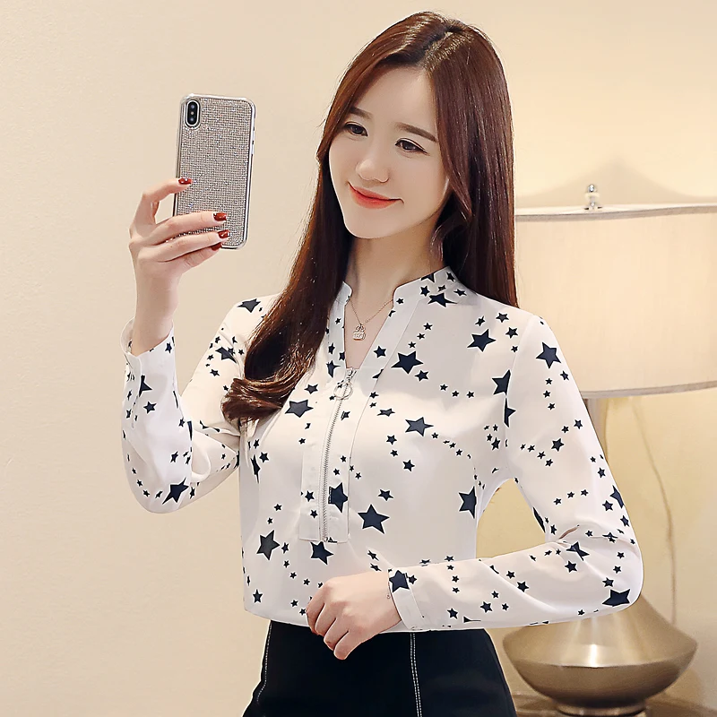Женские топы и блузки Повседневная шифоновая блузка Толстовка Harajuku Blusa Feminina Топы