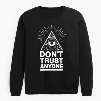 

2020 new harajuku clothing man Dont Trust Anyone autumn winter fleece hoodies Illuminati All Seeing Eye sweatshirt men pullovers