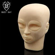 Перманентный макияж 3D Кожа для обучения татуировкам манекен голова с 2 шт глаза+ 1 шт губы для татуировки практичные тату аксессуары