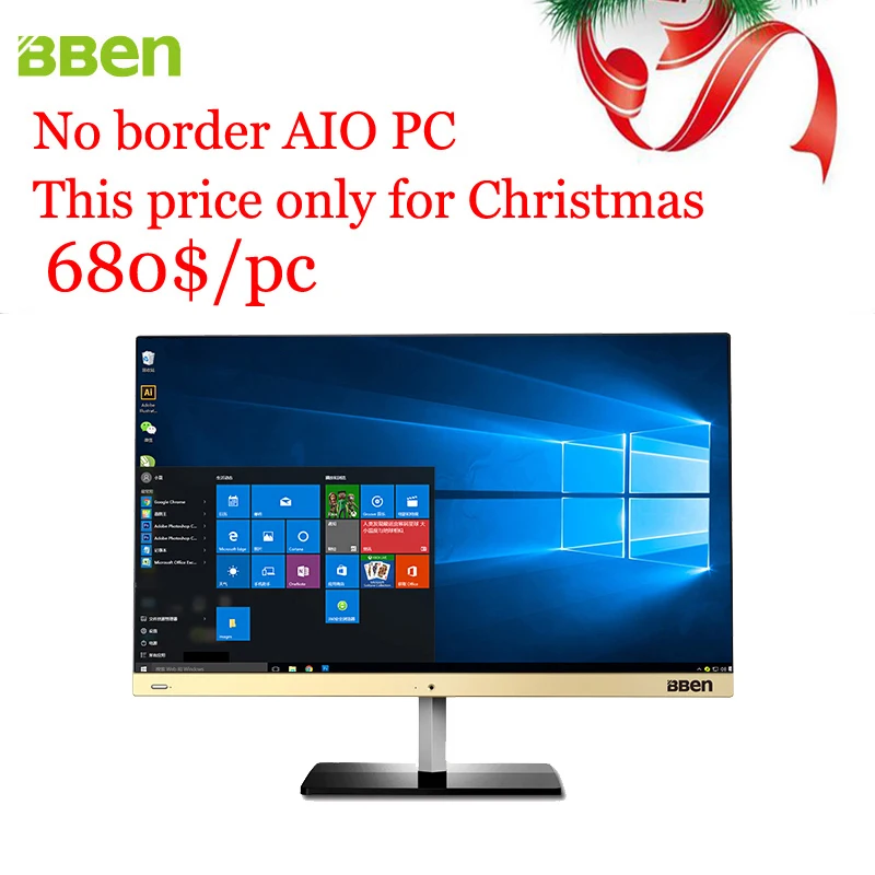  Bben All in One Desktop 3.3GHz FHD1920X1080 8GB DDR3, 128GB SSD ROM+500GB HDD Windows10 WiFi bluetooth computer 