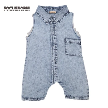 

Denim Infant Baby Boys Clothes Romper Sleeveless Denim Summer Infant Boy Girl Jumpsuit Clothing Baby Outfits