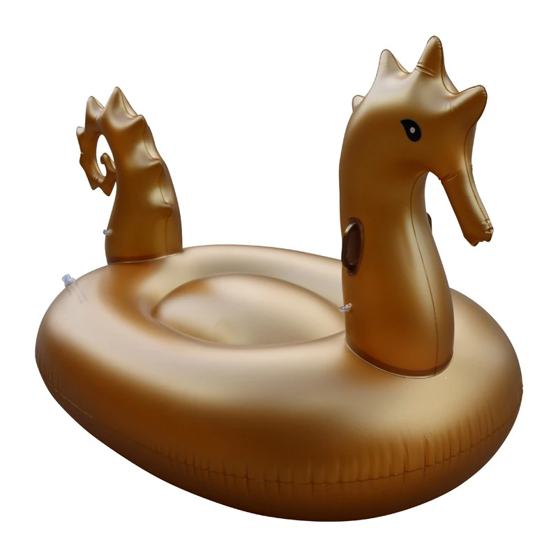 

Inflatable Float Golden Seahorse Ride-on Inflatable Raft Unisex PVC Beach Air Mattress Party toy Adult Swimming Pool Accessories