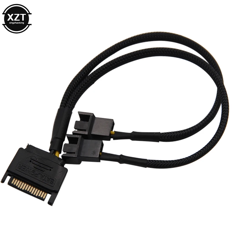Рукав SATA 15Pin до 3Pin 4Pin охлаждающий вентилятор адаптер питания удлинитель провод
