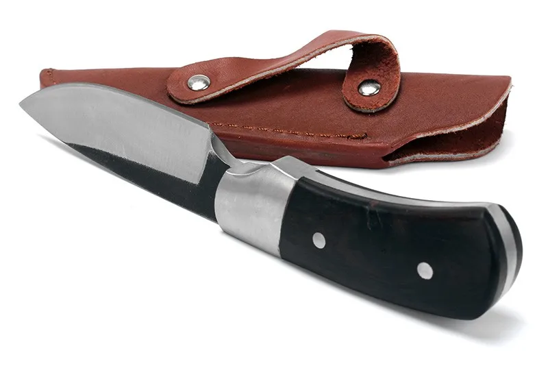 KKWOLF Высокоуглеродистая сталь нож с фиксированным лезвием ручной работы кованый Охотничий Нож EDC тактический нож для выживания на открытом воздухе ручка из черного дерева спасательная