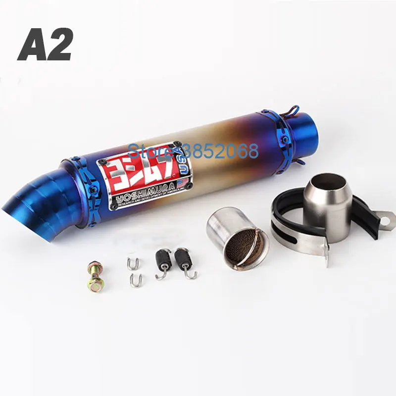 

Motorcycle Yoshimura Exhaust Universal Stainless Steel Motorbike Exhaust Muffler Escape Fit For NC700 CBR500RR GSXR250 R25 NINJA