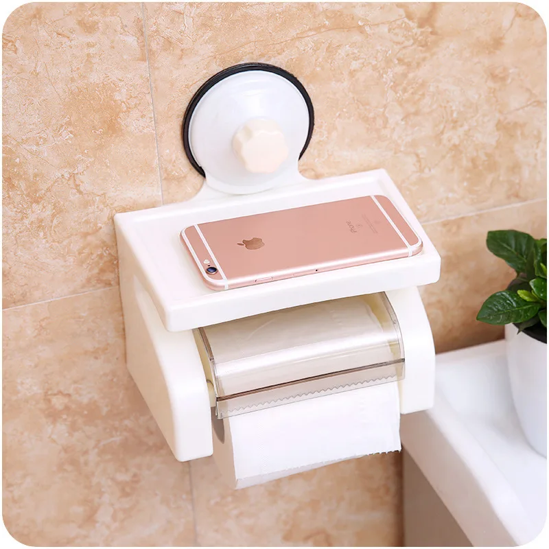 Creative bathroom waterproof suction cup roll holder household hand