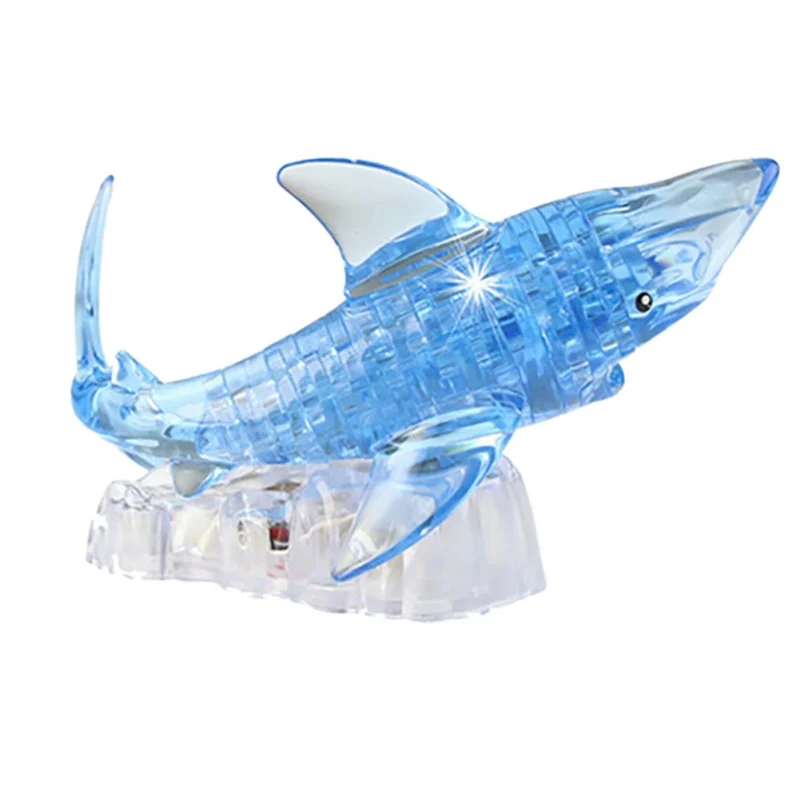 

Underwater World 3D Crystal Puzzle Wood Shark 3D Crystal Puzzle children toys birthday present