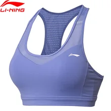 Клиренс) Li-Ning женский Базовый Слой Спортивные бюстгальтеры Стиль жизни фитнес средняя поддержка плотно прилегающая подкладка спортивный бюстгальтер AUBN036 WBJ173