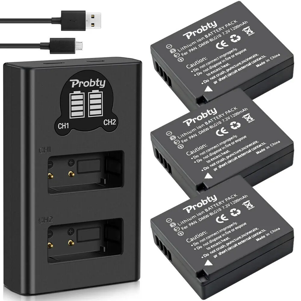

For Panasonic DMW-BLG10 DMW-BLE9 BLG10E Battery DMC-ZS60 DMC-ZS100 DMC-GX7 DMC-LX100 DMC-GF3 DMC-GF5 DMC-GF6, DMC-GX camera