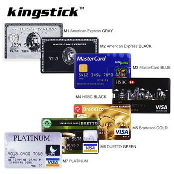 

Fashion credit card model USB2.0 pendrive metal usb flash drive 8gb 16gb 32gb 64gb 128gb pen drive memory stick freeship