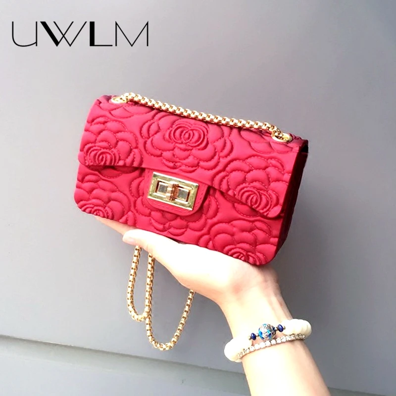 

Women Messengers Bags Chain Luxury Handbags Jelly Flowers Shoulder Bags Designer Matte Small Party Street Candy Crossbody Bags