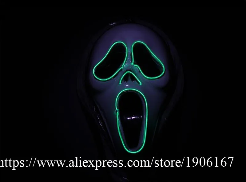 New Year Flash El Wire Led Glowing Beauty Christmas Party Mask Hot Sale12