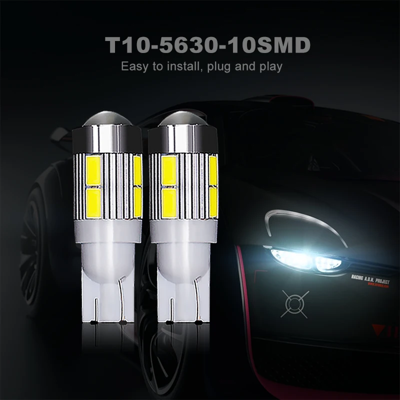 4 шт. автомобильные светодиодсветодиодный лампы T10 W5W для указателей