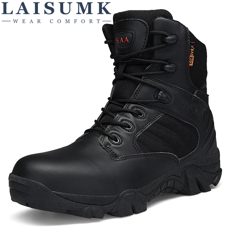 

LAISUMK Brand 2019 Big Size Boots Men Casual Autumn Winter Shoes Mens Boots Lace Up Wear Resistant Comfortable Work Footwear