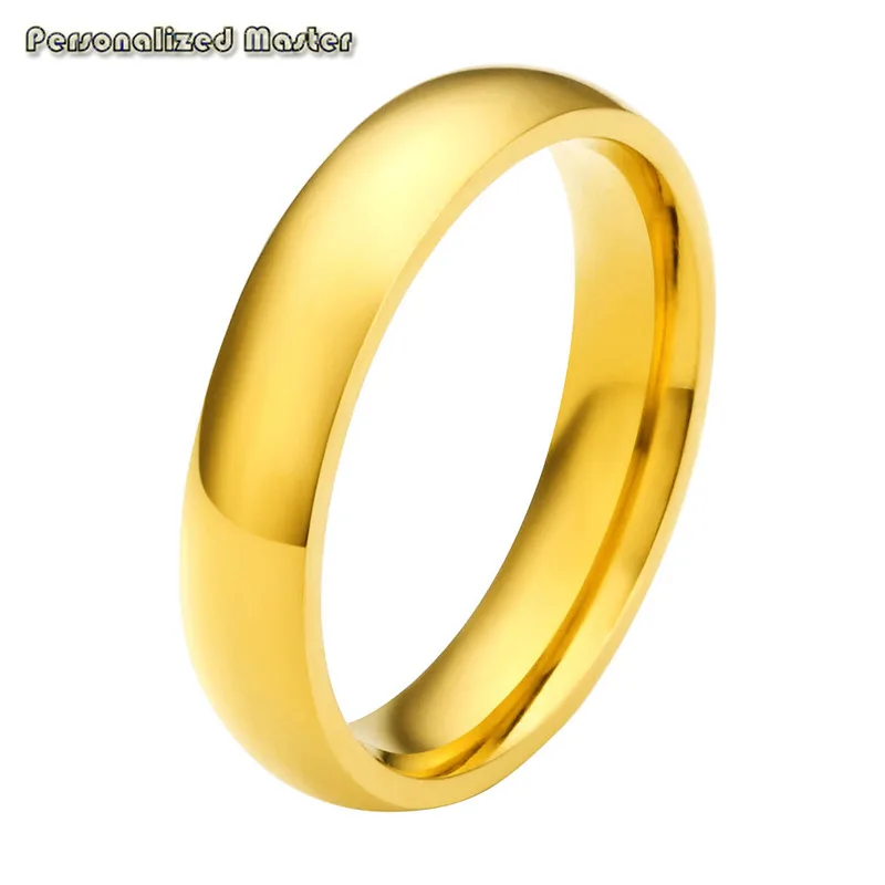 

Personalized Master 1pc Personalized Text Engraved Mens Womens Couple Steel Promise Rings Wedding Band