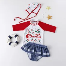 3 шт./компл. 18 мес., от 24 мес. до комплект из двух предметов для малышей, комплекты для плавания, на детей и летние купальники с рисунком рыбы