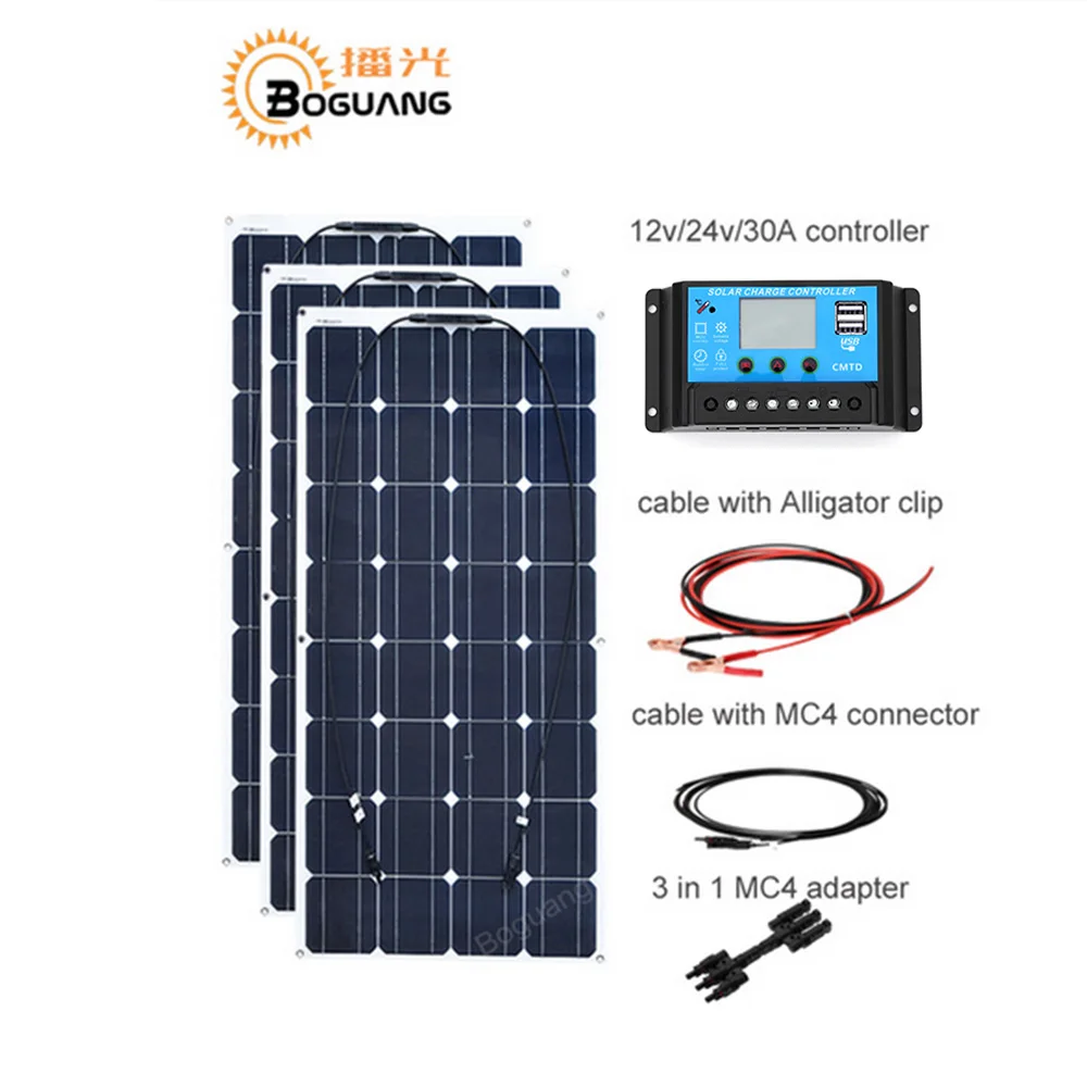 Boguang 100 Вт монокристаллические солнечные панели 300 DIY kit 30A со слежением за
