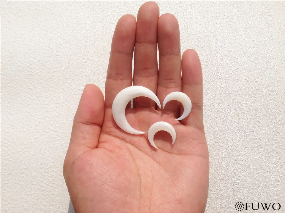 20 mm 35mm Double Horn Crescent Mother of Pearl 12
