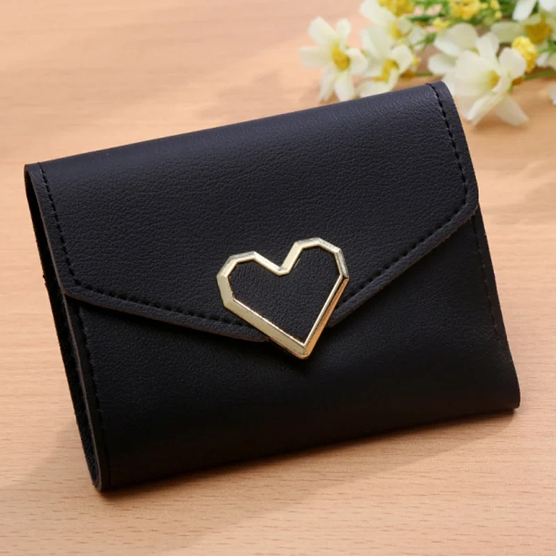 

Women Simple Short Wallet Hasp Coin Purse Card Holders Small Clutch Wallets Invoice Pocket PU Leather Female Lady bag