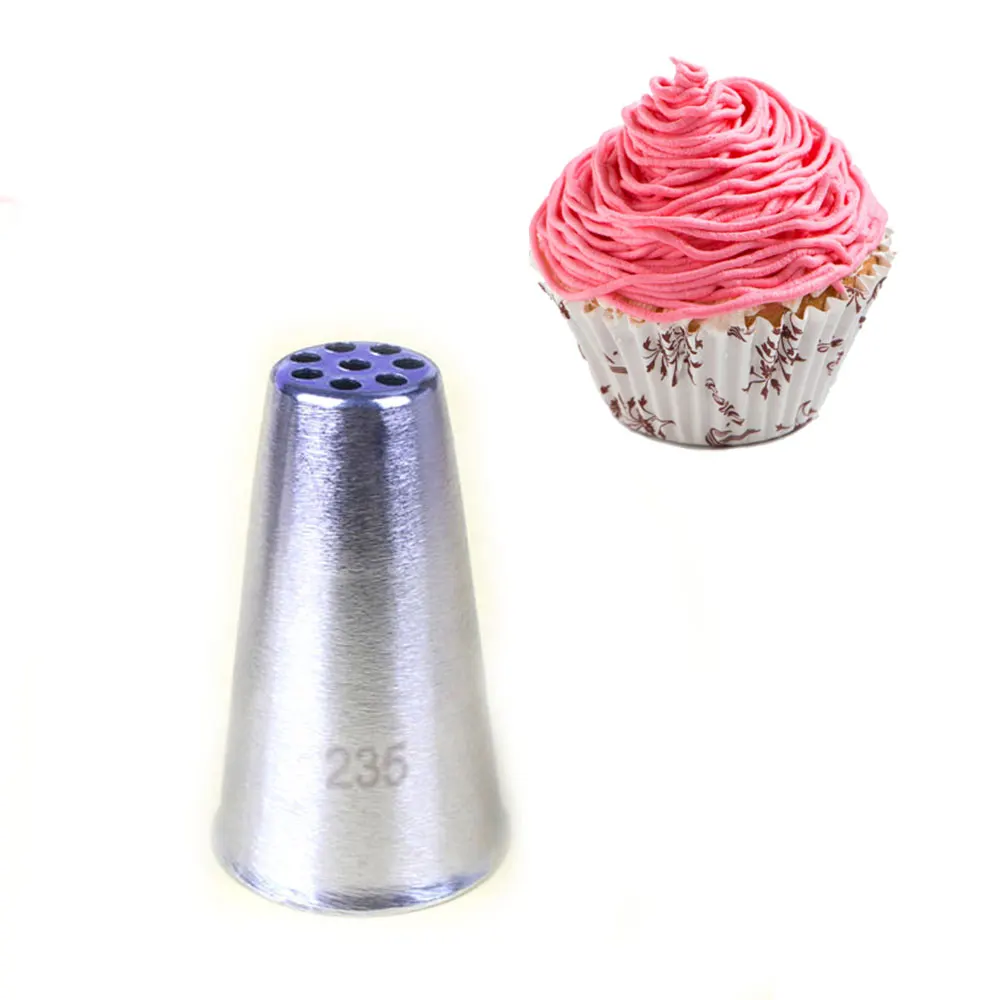 

#235 Metal Cream Tips Pastry Tools Cake Cream Decoration Stainless Steel Icing Nozzle Baking Tool