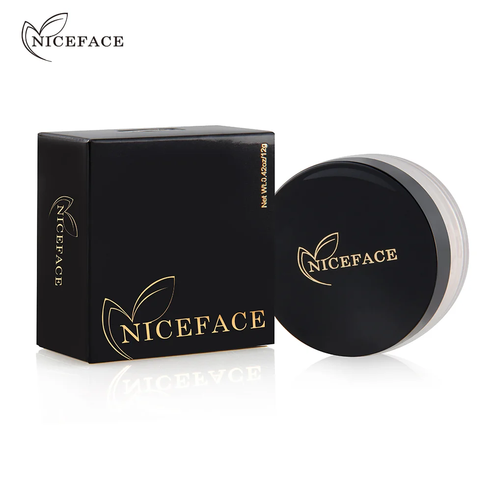 

NICEFACE Oil-control Waterproof Smooth Loose Powder Makeup Setting Powder Brighten Transparent Skin Finish Concealer With Puff