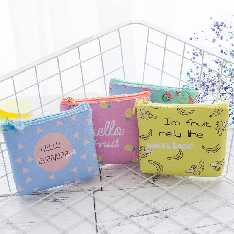

High Quality Cute Coin Storage Bag Women Animal picture cat Small Purse PU Leather Bag Female Zipper children's Coin Purse Bags