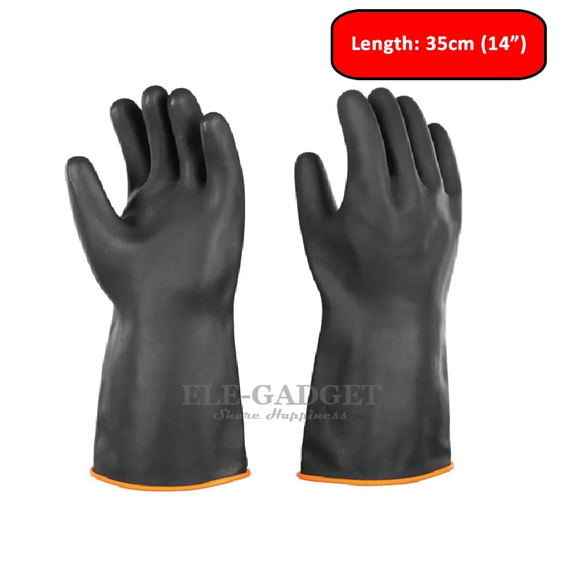 1"-22" сверхпрочные химически стойкие резиновые перчатки кислота маслостойкие латексные перчатки для домашней промышленности рабочие защитные перчатки