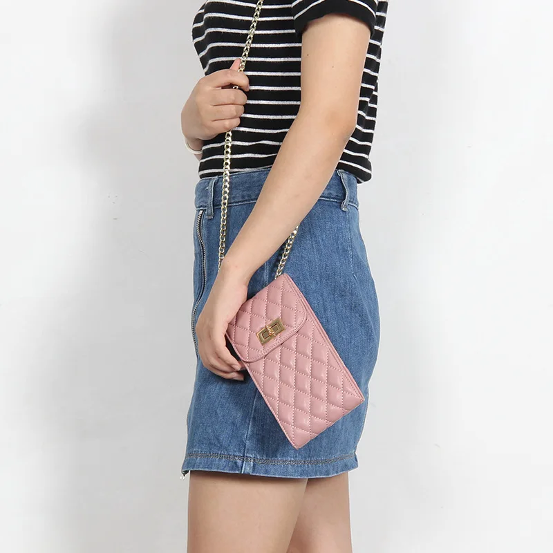  Genuine Leather Fashion Designer Phone Purse Mini Shoulder Bag Quality Sheepskin Small Flap Bags Wo - 33043295602