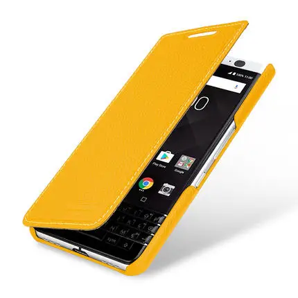 Роскошный брендовый чехол из натуральной кожи для Blackberry KEYone PRESS 4,", Модный чехол, простой флип, аксессуары для телефонов, сумка для DTEK70 - Цвет: Цвет: желтый