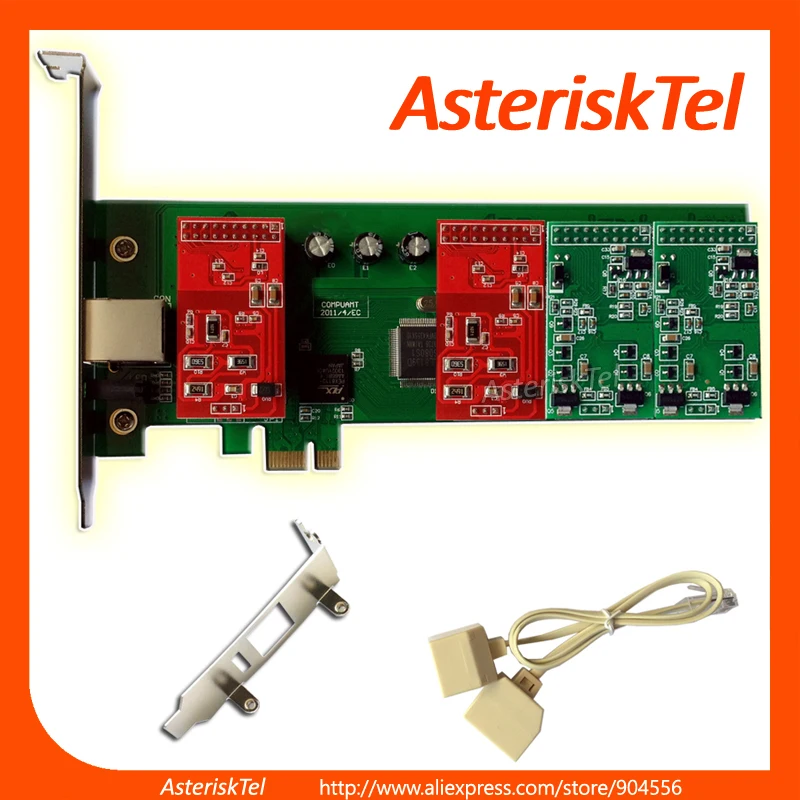 Карта Asterisk TDM410 2U низкопрофильная-2 FXO + 2 карты FXS поддерживает Elastix tdm400e для