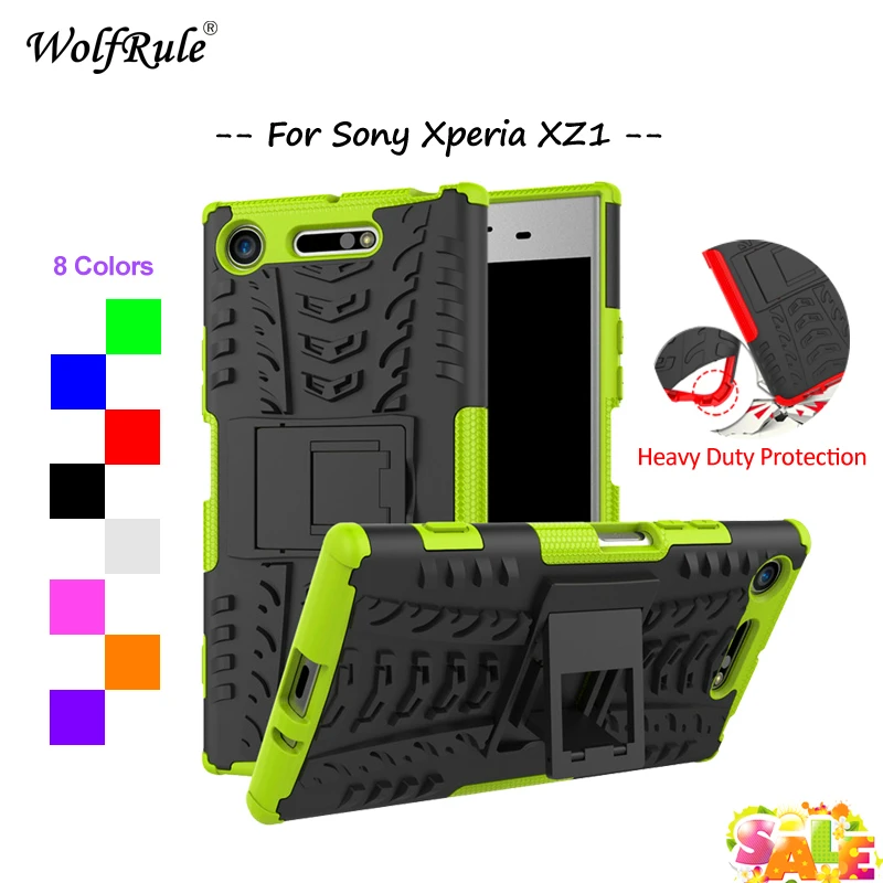 

For Cover Sony Xperia XZ1 Case TPU & PC Holder Bumper Protective Phone Case For Sony Xperia XZ1 Cover For Sony XZ1 G8341 5.2''
