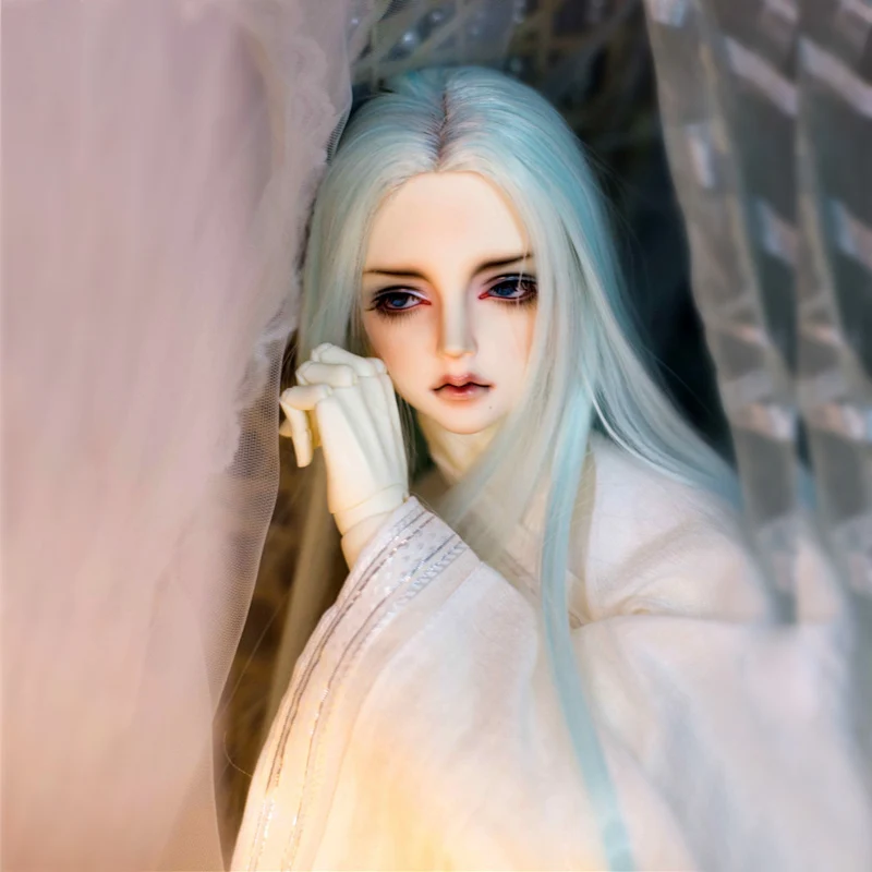 Allaosify 1 шт. Bjd парик Сплит Длина прямые синтетические волосы парик 1/3 1/4 bjd кукла парик Древний китайский стиль - Цвет: 10