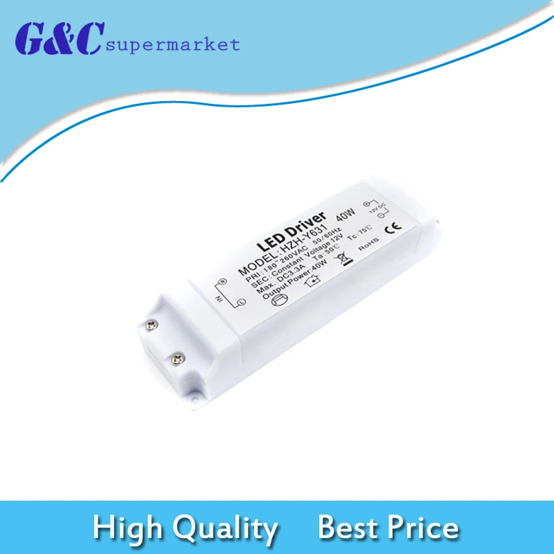

For MR16/MR11 LED Lighting 40W DC 12V 3.3A 230V LED Driver Transformer
