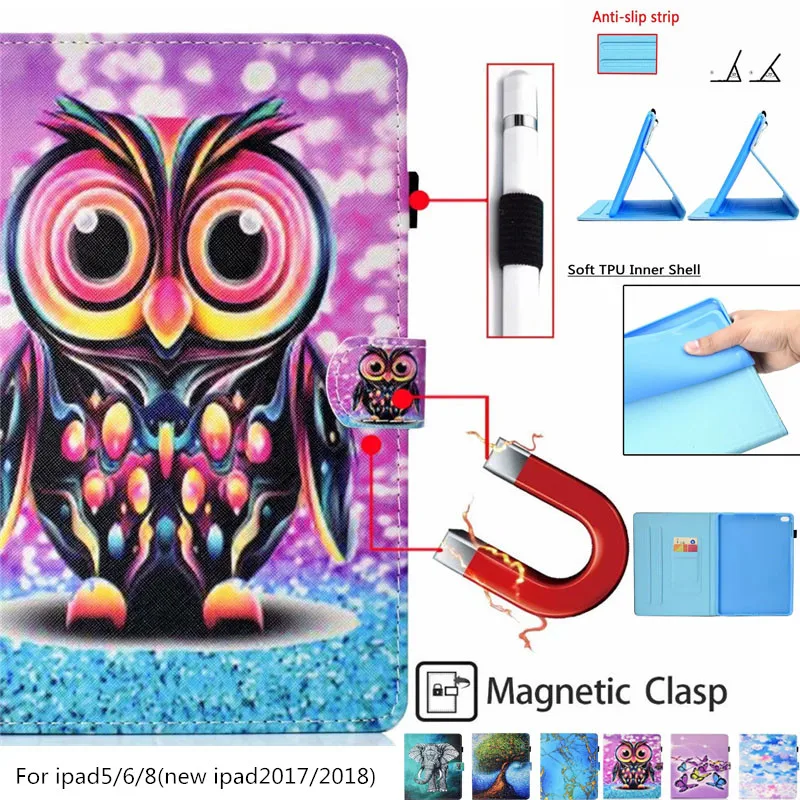 Модный мультяшный детский чехол для Apple новый iPad 9 7 2017 2018 чехлы 5 6 Air 1 2 подставка из