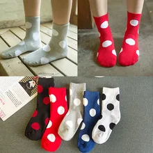 10 пар/лот, японские осенние толстые Хлопковые женские носки, простые махровые женские носки в горошек для отдыха, прямые поставки с фабрики