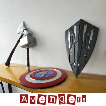 

1:1 Thor Axe Hammer Captain America Shield Marvel Avengers 4 Endgame 1/6 Scale PVC&Pu toy Figure Collectible Model Toys children