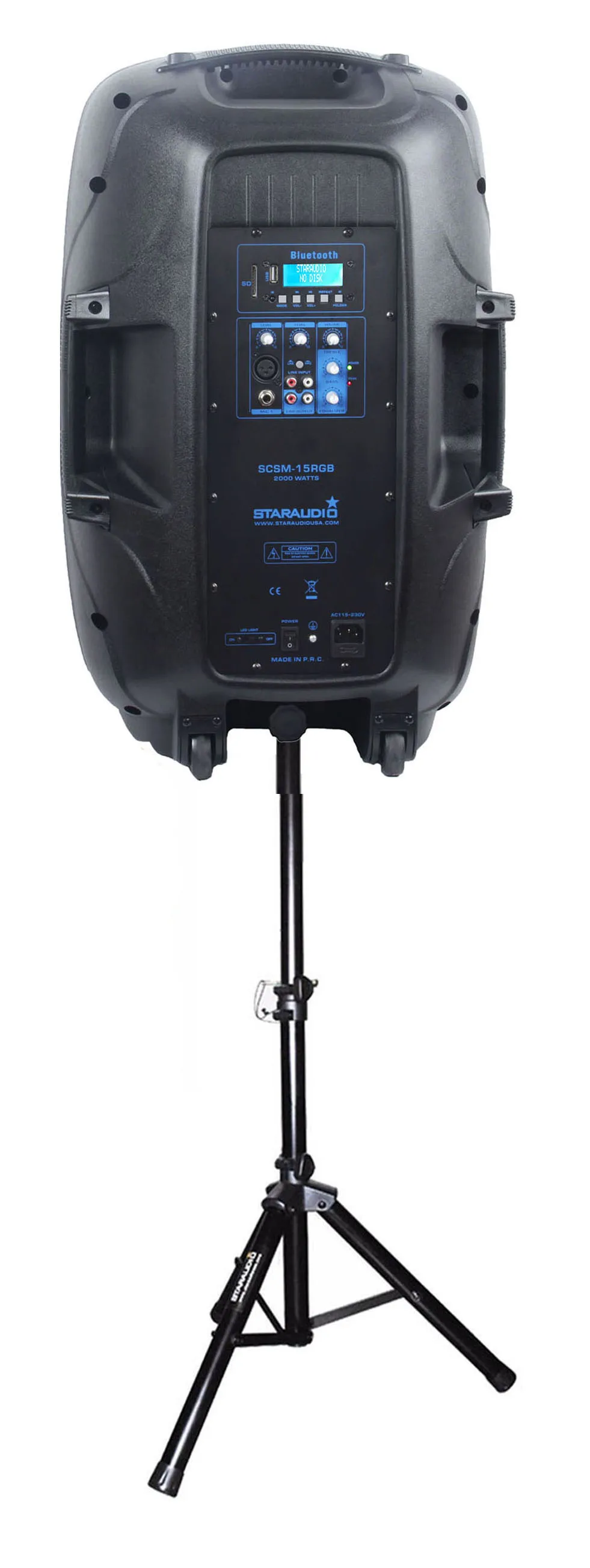 2000w 15inch ktv dj pa powered stage party dj pa speakers with cables speaker stands wire mics