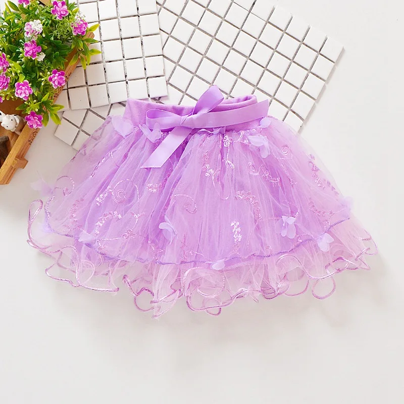 

2019 Summer sweet Infant Kids Baby Bebe Girls cute Floral mesh Princess Tutu Birthday Party Skirt C096