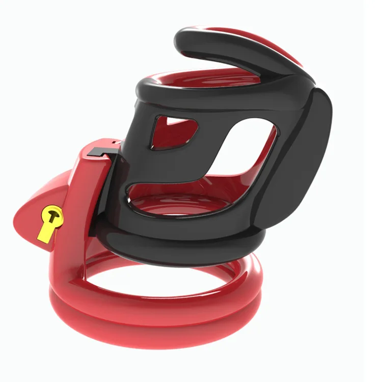 2019 Nova Resina Masculino Chastity Dispositivo Penis Anel Caralho Gaiola Com 4 Tamanho Colorido Cinto de Castidade Bondage Adultos