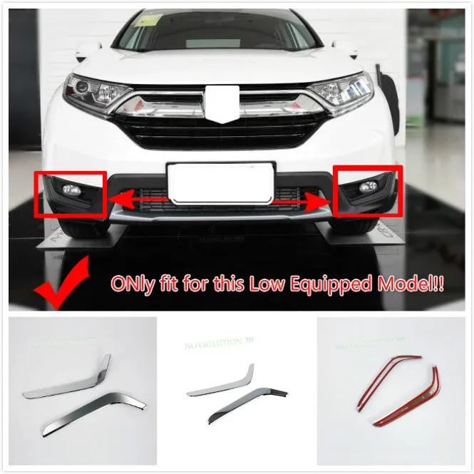 ABS Chrome Front Fog Lamp Light Trim Cover 2pcs For Ford F150 F-150 2015-2017 A