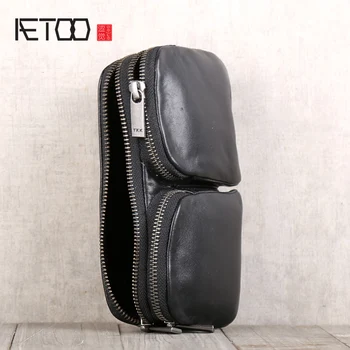 

AETOO Leather casual hand Take Baotou layer cowhide handmade horizontal storage Wallet