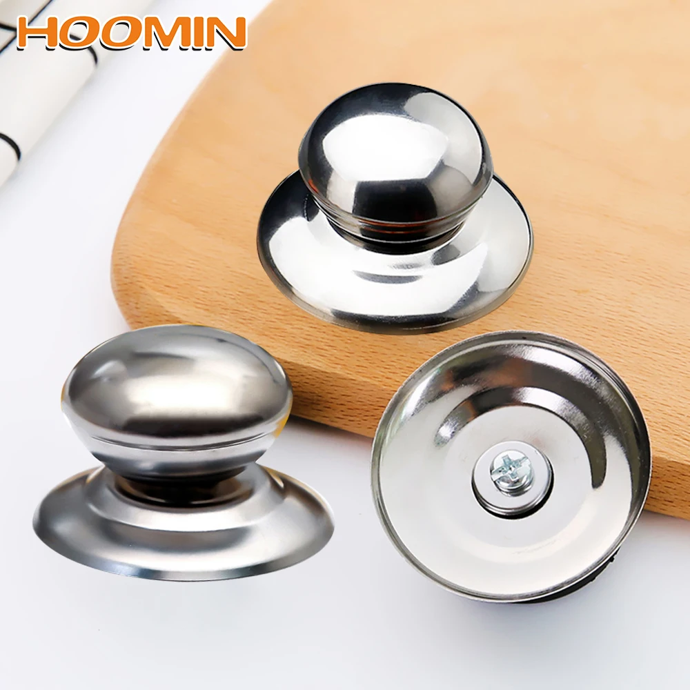 

HOOMIN Pan Cover Knob Replacement Stainless Steel Glass Pot Lid Handle Handgrip Cookware Kitchen Gadgets
