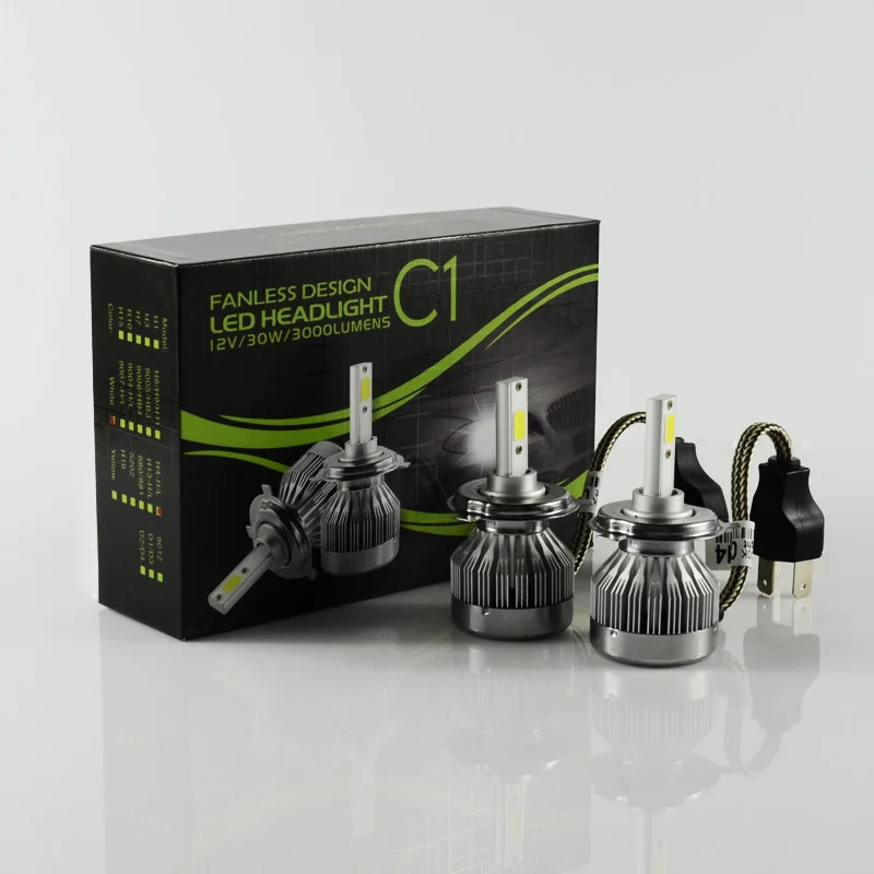 Светодиодный налобный фонарь Elglux C1 H1 H3 H4 H7 9005 HB4 H8 H9 H11 H10 880 9007 30 60 Вт/комплект |