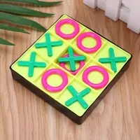 Plastic O X Tic Tac Toe Chess Piece Toys Set Kids Brain Teaser Baby Early Educational Intelligence Development Exercising Tool 1