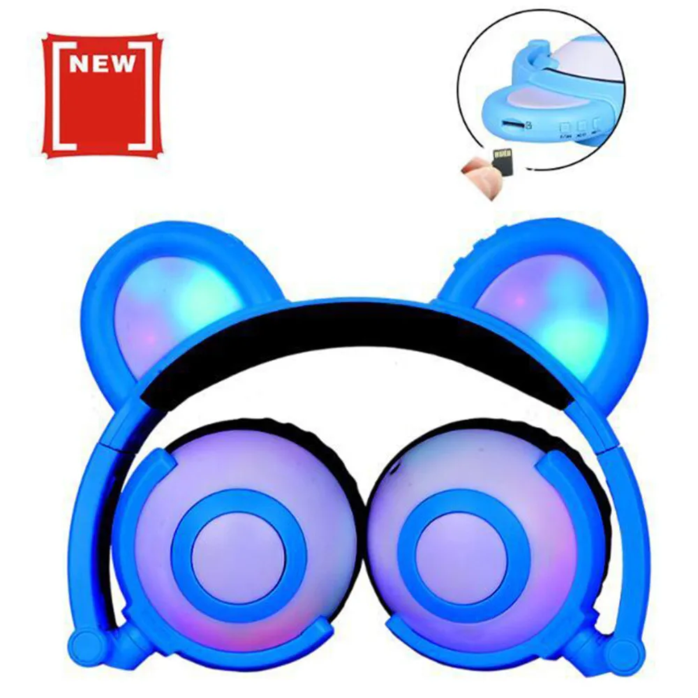 

AIYIMA Bluetooth Earphone Wireless Headphones Foldable Flashing Cat Ear Kids Headphones Gaming Headset With LED Light c0521