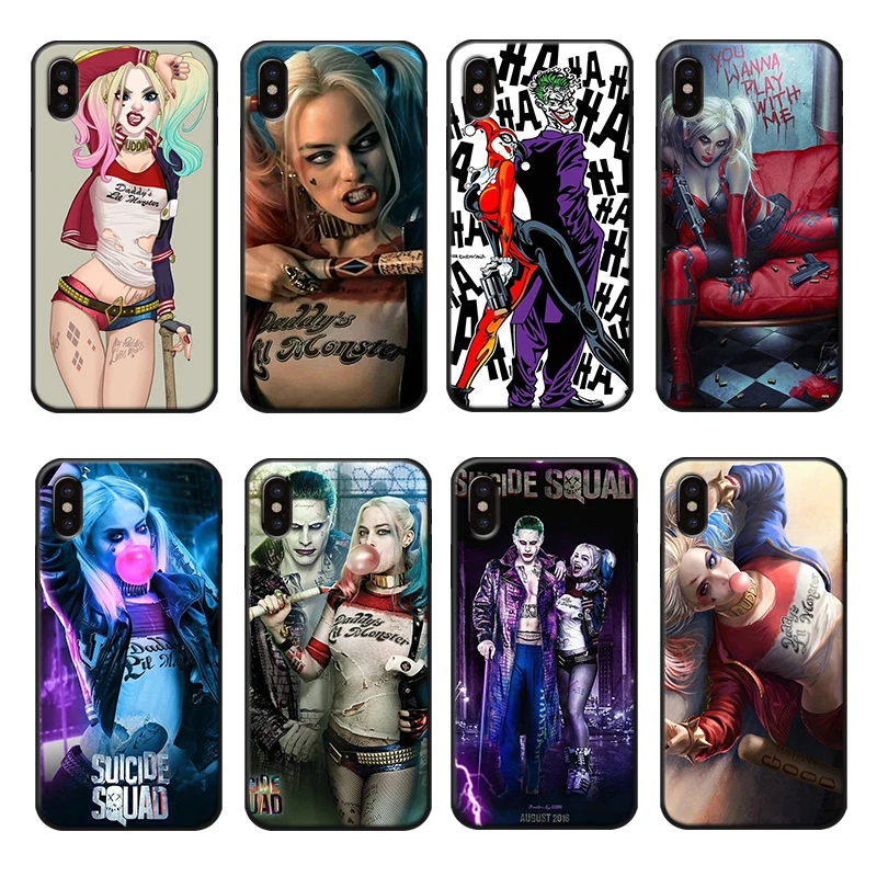 Harley Quinn Suicide Phone Case for iphone7 8 Plus Luxury Soft Silicone Cover iPhone8 6 6s X XR XS Max TPU |