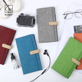 

Kinbor Fashion Travel Journal Diary Notebook Planner Cloth Cover Notepad Portable Pocket Notebook Gift School Office Supplies